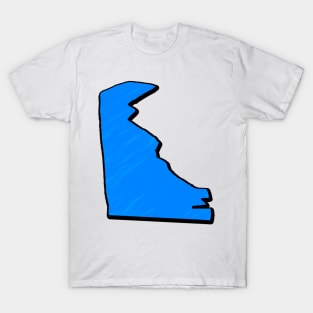 Bright Blue Delaware Outline T-Shirt